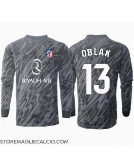 Atletico Madrid Jan Oblak #13 Portiere Maglia Gara Casa Repliche 2024-25 Maniche Lunghe